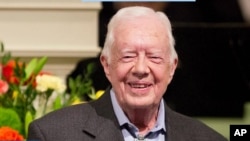 VaJimmy Carter vakashaya musi weSvondo kuGeorgia kuAmerica.