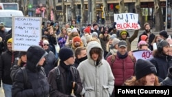 Protestna šetnja studenata ETF do Palate Srbija