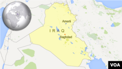 Map of Iraq showing Amerli