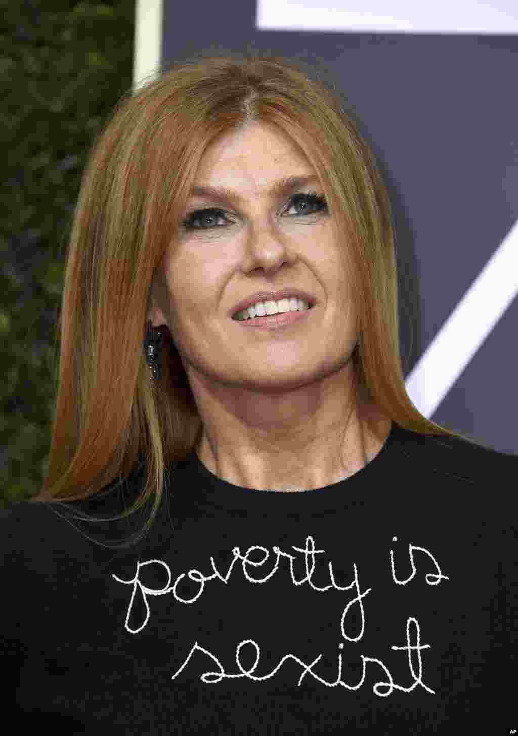 Connie Britton arrives at the 75th annual Golden Globe Awards at the Beverly Hilton Hotel on Sunday, Jan. 7, 2018, in Beverly Hills, Calif. (Photo by Jordan Strauss/Invision/AP)