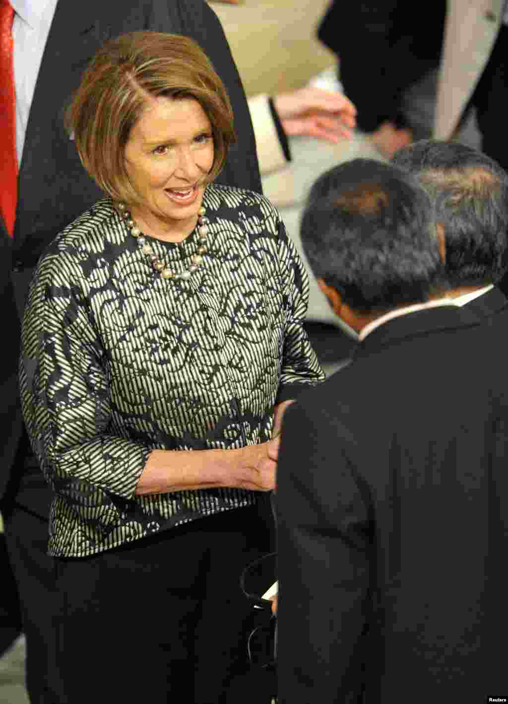 2010年12月10日，美國眾議院議長佩洛西在挪威奧斯陸參加諾貝爾和平獎典禮