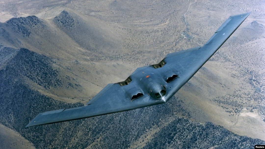 FILE - A B-2 stealth bomber shown in undated file photo. B-2 bombers carried out airstrikes in Yemen Wednesday.