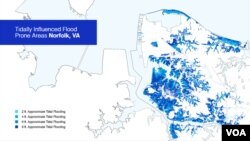Tidally Influenced Flood Prone Areas in Norfolk, Virginia