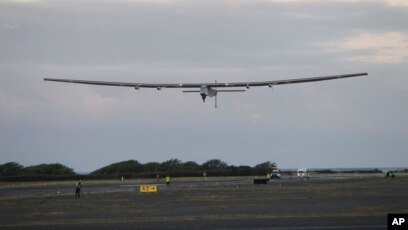 Solar Plane Slowly Soaring From Hawaii to California