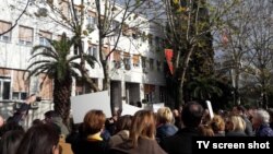 Protest ispred Skupštine Crne Gore