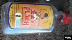 An empty bottle of Double Punch seen in a Bulawayo street. (Story and Photo: Memory Muzenda)