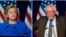 Leading Democratic presidential candidates Hillary Clinton, left, and Bernie Sanders.