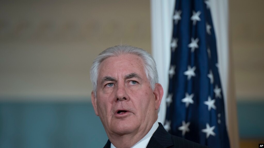 Waziri wa Mambo ya Nje Rex Tillerson