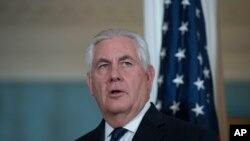 FILE - Secretary of State Rex Tillerson at the State Department in Washington, Wednesday, Nov. 1, 2017. 