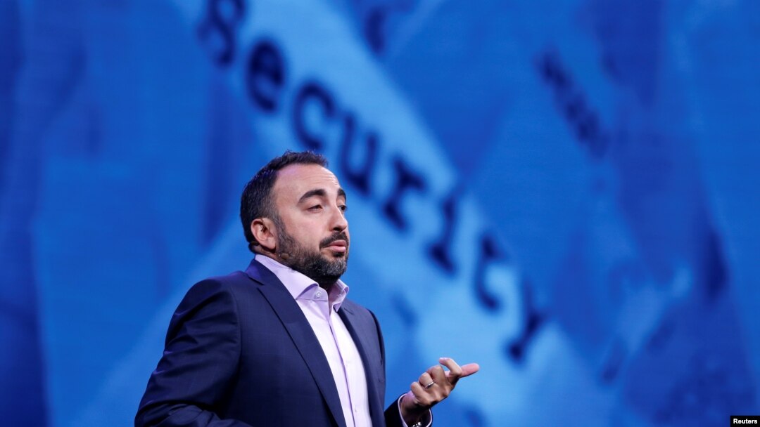 Facebook Chief Security Officer Alex Stamos gives a keynote address during the Black Hat information security conference in Las Vegas, Nevada, July 26, 2017.