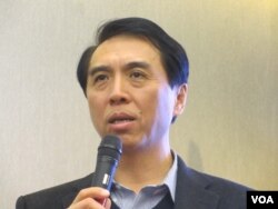 台湾在野党国民党立委陈学圣（美国之音张永泰拍摄 ）