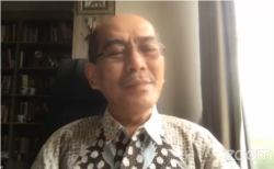 Faisal Basri, ekonom senior dari Universitas Indonesia. (Foto: Tangkapan layar/Sasmito Madrim)