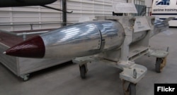 A B61 nuclear bomb on display at the Pima Air & Space Museum in Tucson, Arizona (Flickr user Dave Bezaire)