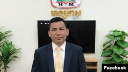 Meas Rithy, deputy chief of Heng Meas television network. (Courtesy of Meas Rithy Hang Meas Facebook page)