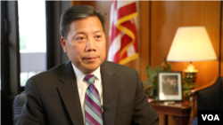 Deputy Secretary of Labor Christopher Lu during a VOA interview, Washington, June 22, 2016.