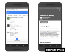 The new Google search tool lets users connect directly to job descriptions that interest them. (GOOGLE)