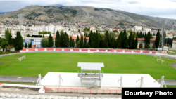 Pogled na Mostar sa Tribine Stadiona pod Bijelim brijegom. Foto: BIRN BiH 