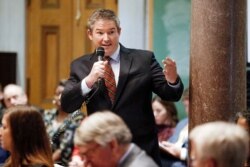 FILE - Sen. Jeff Yarbro, D-Nashville, debates a proposal on the first day of the 2020 legislative session in Nashville, Tenn., Jan. 14, 2020.