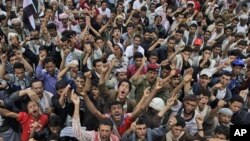درگیری مظاهره کنندگان یمنی و قوای دولتی