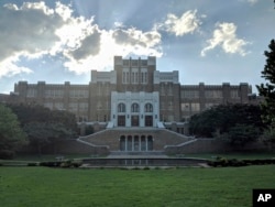 Central High School, the setting of a contentious desegregation effort in 1957 by Elizabeth Eckford and eight other black students known as the Little Rock Nine, is seen in Little Rock, Arkansas, Sept. 4, 2018.
