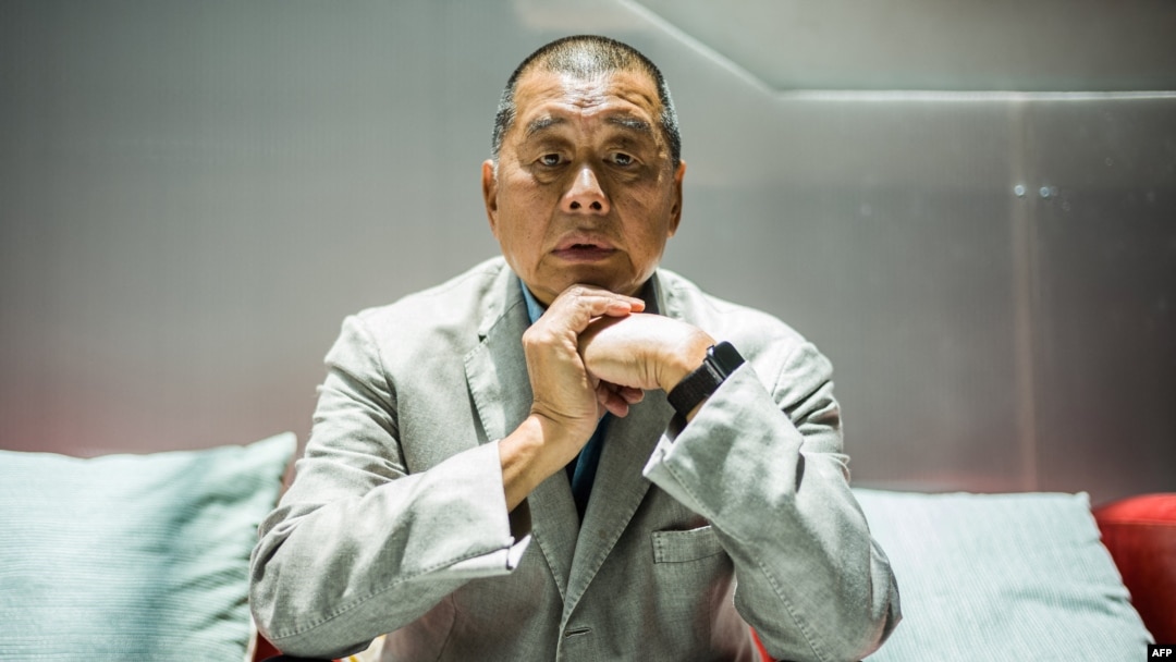 Taipan media Jimmy Lai berpose saat wawancara dengan AFP di kantor Next Digital di Hong Kong. (Foto: AFP)