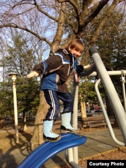 Rafi Meitiv, a free-range child, plays at a playground near his house. (FILE/Julie Taboh)