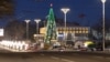 A view shows a Christmas tree in a square in Tiraspol, in Moldova's breakaway region of Transdniestria, Jan. 3, 2025. The region, cut off from supplies of Russian gas, has closed factories, restricted central heating and imposed rolling power blackouts.