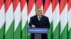 Hungarian Prime Minister Viktor Orban delivers his annual State of the Nation speech in Budapest on Feb. 17, 2024.