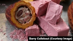 The new "ruby" chocolate. (Courtesy Barry Callebaut) 