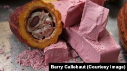 The new "ruby" chocolate. (Courtesy Barry Callebaut) 