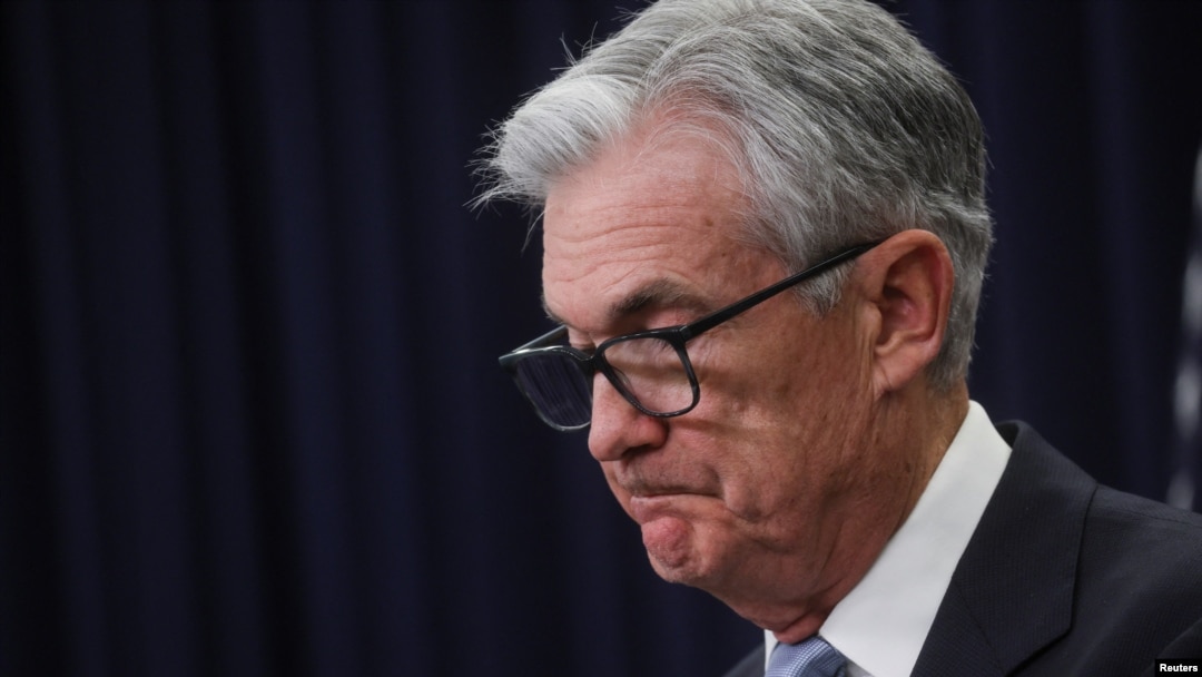 El presidente de la FED, Jerome Powell, durante el anuncio de una nueva subida de los tipos de interés, en Washington, el 22 de marzo de 2023.