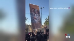 تصاویری از برگزاری مراسم چهلم زوج کشته‌شده در اعتراضات دی در آشتیان - شنبه ۲ اسفند