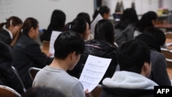 탈북과정에서 학업시기를 놓친 탈북민들을 위한 대한 학교인 서울 우리들학교에서 수업이 진행되고 있다.