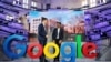 FILE - Google CEO Sundar Pichai, right, and Philipp Justus, Google vice president for Central Europe and German-speaking countries, attend the opening of Alphabet's new Google office in Berlin, Jan. 22, 2019.