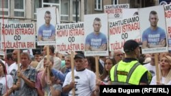 Bosnia and Herzegovina - On the square of Susan Sontag, in front of the National Theater in Sarajevo, protest the "Justice for Dzenan" is held. In this protest citizens ask for justice to be satisfied in the case of Dzenan Memic, who died on February 8, 2016.