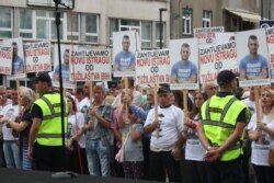 Bosnia and Herzegovina - On the square of Susan Sontag, in front of the National Theater in Sarajevo, protest the "Justice for Dzenan" is held. In this protest citizens ask for justice to be satisfied in the case of Dzenan Memic, who died on February 8, 2