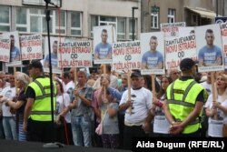 Bosnia and Herzegovina - On the square of Susan Sontag, in front of the National Theater in Sarajevo, protest the "Justice for Dzenan" is held. In this protest citizens ask for justice to be satisfied in the case of Dzenan Memic, who died on February 8, 2