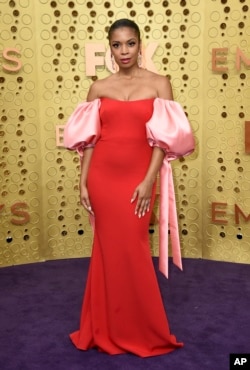 Susan Kelechi Watson arrives at the 71st Primetime Emmy Awards on Sunday, Sept. 22, 2019, at the Microsoft Theater in Los Angeles. (Photo by Jordan Strauss/Invision/AP)
