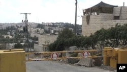 Entrance to a neighborhood, part of the Kiryat Arba Jewish settlement in Hebron