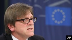 Ketua delegasi Uni Eropa dalam perundingan soal Brexit, Guy Verhofstadt. (Foto: Dok)