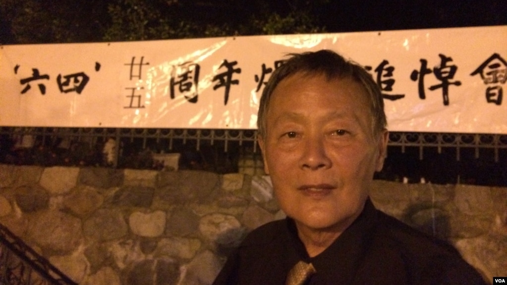 六四事件25周年时候的魏京生(VOA燕青拍摄)