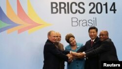 Лидеры стран БРИКС, Бразилия, 15июля, 2014.