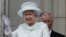 Britain's Queen Elizabeth waves from the balcony at Buckingham Palace during the Diamond Jubilee celebrations in central London Tuesday June 5, 2012.
