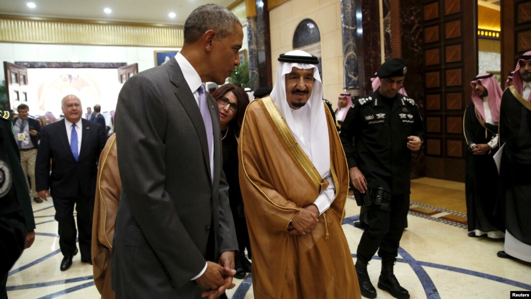 Sugaba Barack Obama da Sarkinn Saudiya Salman 