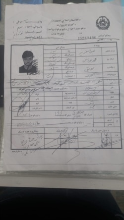 This Afghan national ID card shows Uyghurs to be “overseas Chinese.” Abdulaziz Naseri is pictured on this card.(Abdulaziz Naseri)