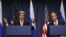 Američki državni sekretar, Džon Keri i ruski ministar inostranih poslova Sergej Lavrov na zajedničkoj konferenciji za novinare u Ženevi, 14. septembra 2013. na kojoj su objavili da su SAD i Rusija postigle sporazum o uklanjanju sirijskog hemijskog oružja