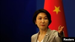 中国外交部发言人毛宁主持2023年7月26日的例行记者会。（路透社）
