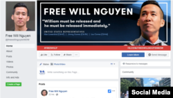 Trang Facebook vận động Trả tự do cho Will Nguyễn (Free Will Nguyễn - Facebook)