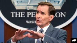 Juru bicara Pentagon John Kirby memberikan penjelasan kepada media (foto: dok). 