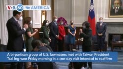 VOA60 America - US Lawmakers Meet with Taiwan President in Surprise Visit